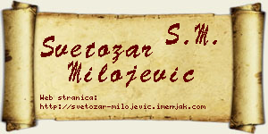 Svetozar Milojević vizit kartica